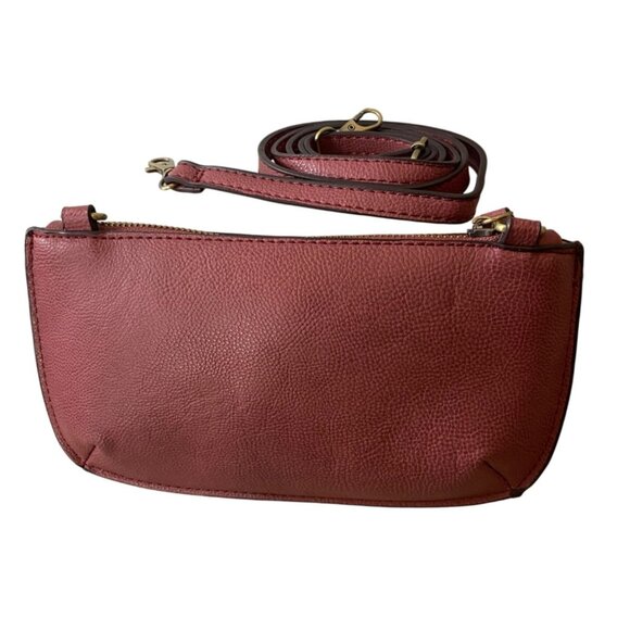 Joy Susn Small Pebbled Faux Leather Crossbody Bag Detachable Strap & Zip Closure - Picture 2 of 8